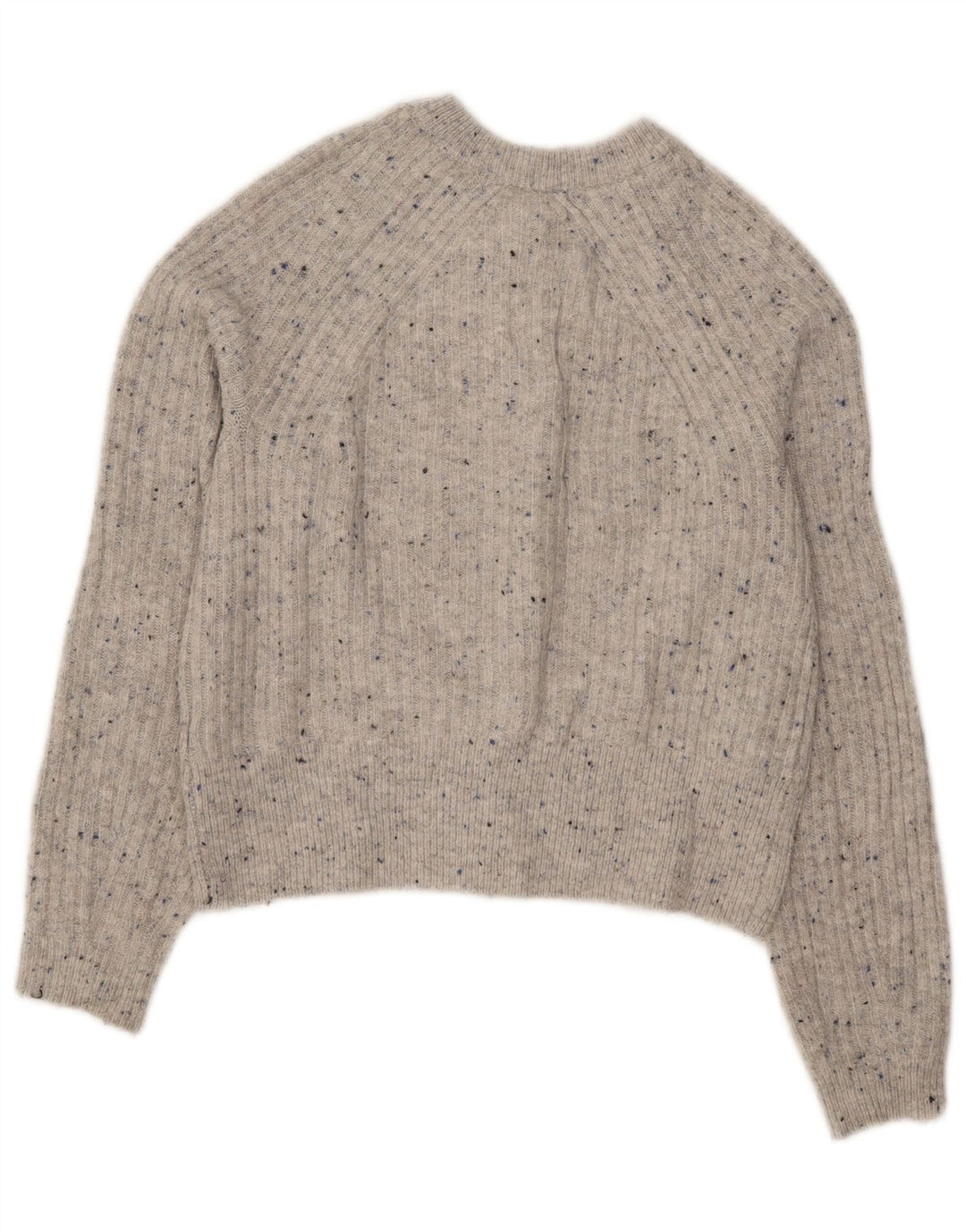 Marks & Spencer Damen Crop Cardigan Pullover UK 10 Small Grau meliert