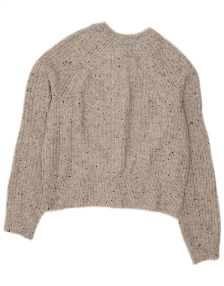 Marks & Spencer Damen Crop Cardigan Pullover UK 10 Small Grau meliert