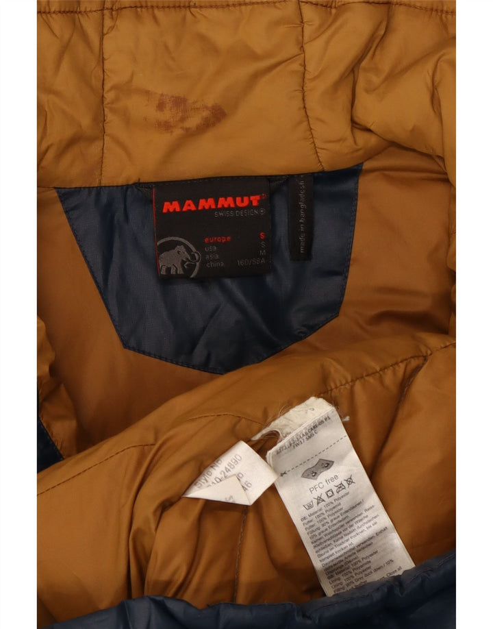 MAMMUT Wattierter Damenmantel mit Kapuze UK 12 Medium Marineblau Polyester