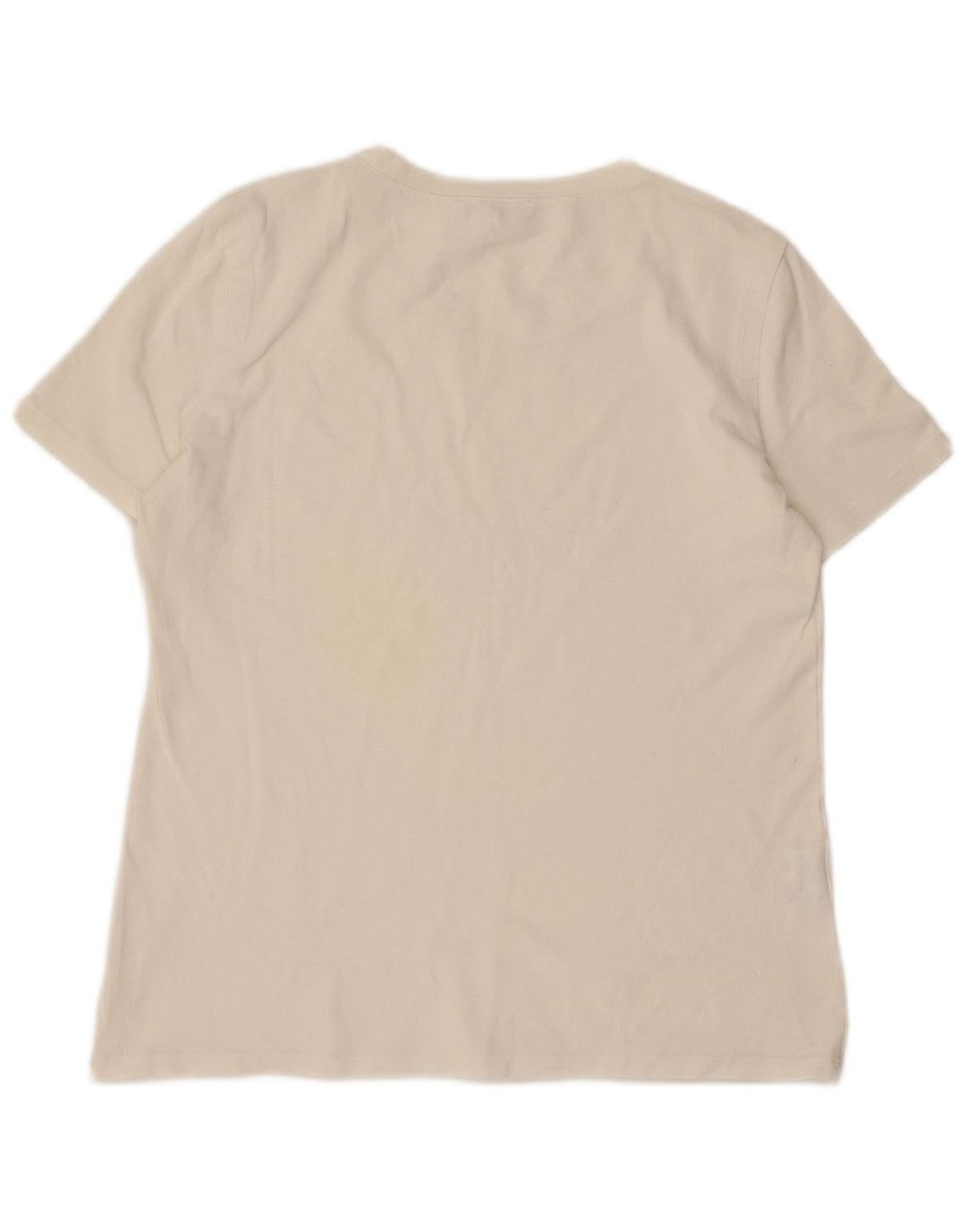 Lacoste Damen T-Shirt Top Größe 42 Große weiße Baumwolle