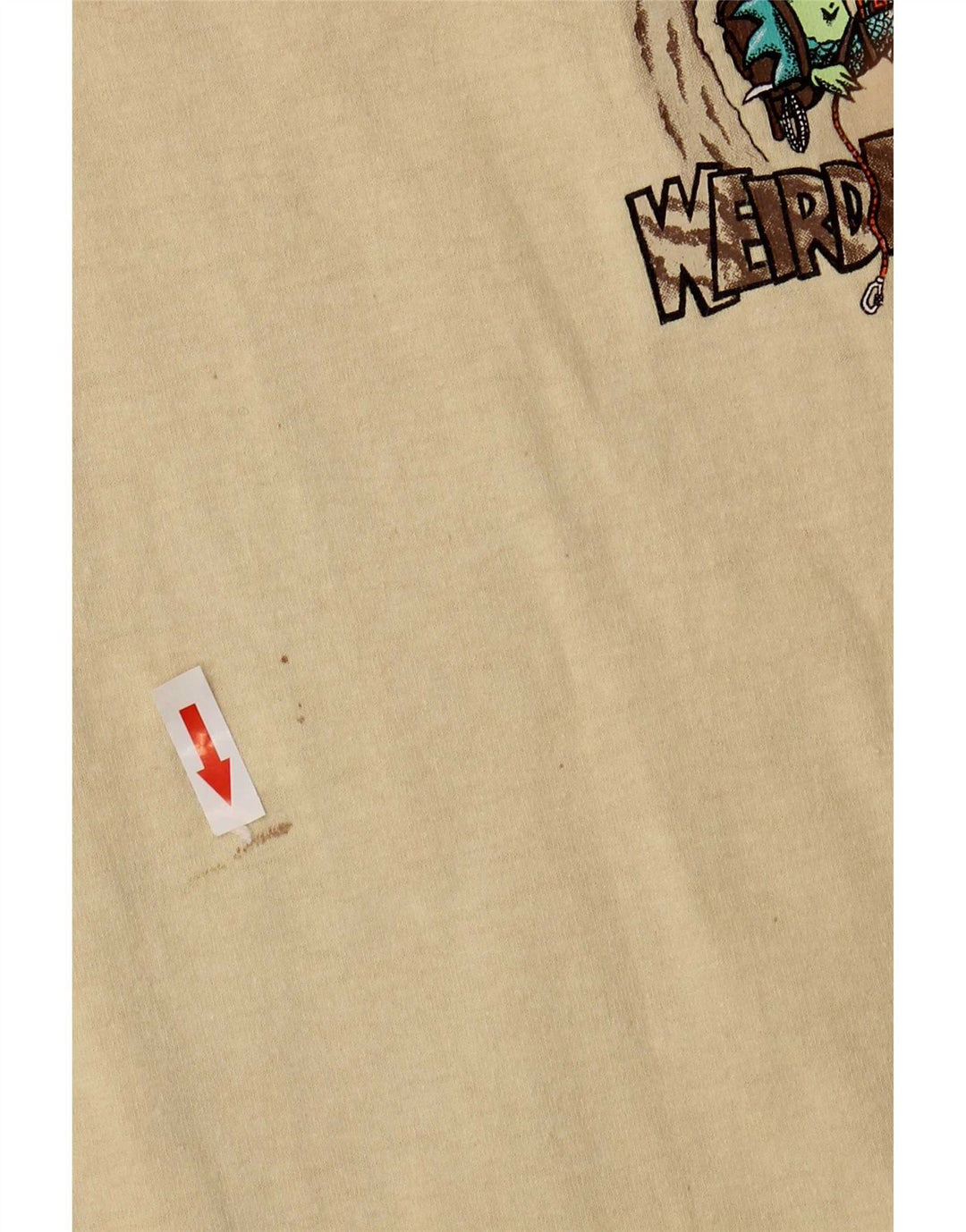 Weird Fish Herren-T-Shirt mit Grafik, mittelbeige Baumwolle