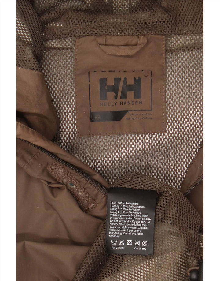 Helly Hansen Herren-Regenjacke mit Kapuze, UK 40, Größe L, beige, Polyamid