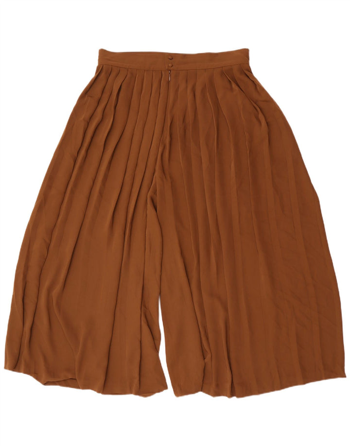 Massimo Dutti Damen Cullotes Capri-Hose, Größe L, W32, L22, Braun, Polyester