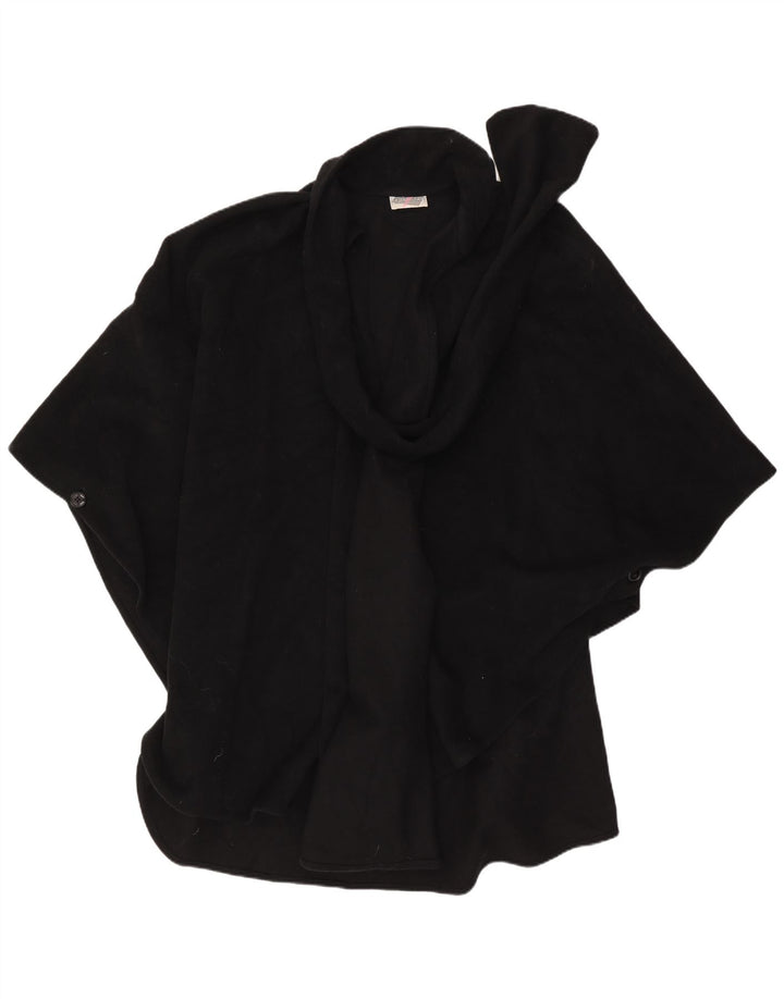 Sportstaff Damen Poncho-Mantel, Einheitsgröße, schwarze Wolle