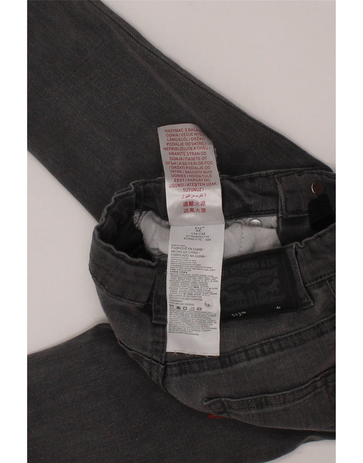 LEVI'S Jungen 512 Slim Tapered Jeans 3–4 Jahre W20 L16 Graue Baumwolle