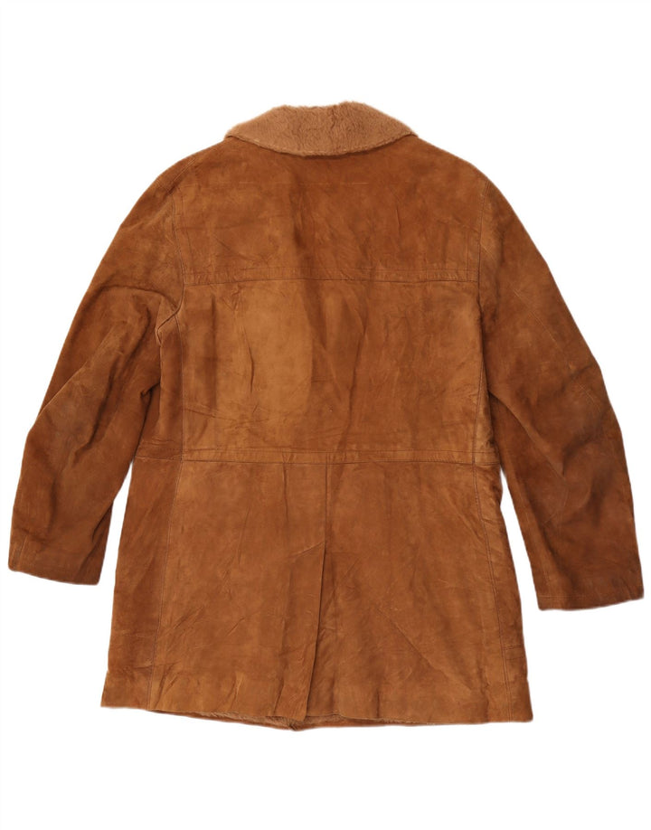 Anfor Herren Sherpa Wildlederjacke IT 48 Mittelbraunes Leder