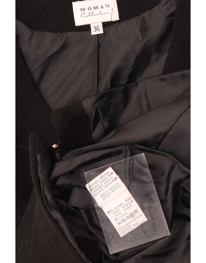 Vintage Damen Gilet EU 36 Small Schwarz Acryl