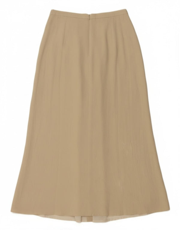 Giorgio Armani Damen Maxirock mit hoher Taille IT 46 Large W28 Beige