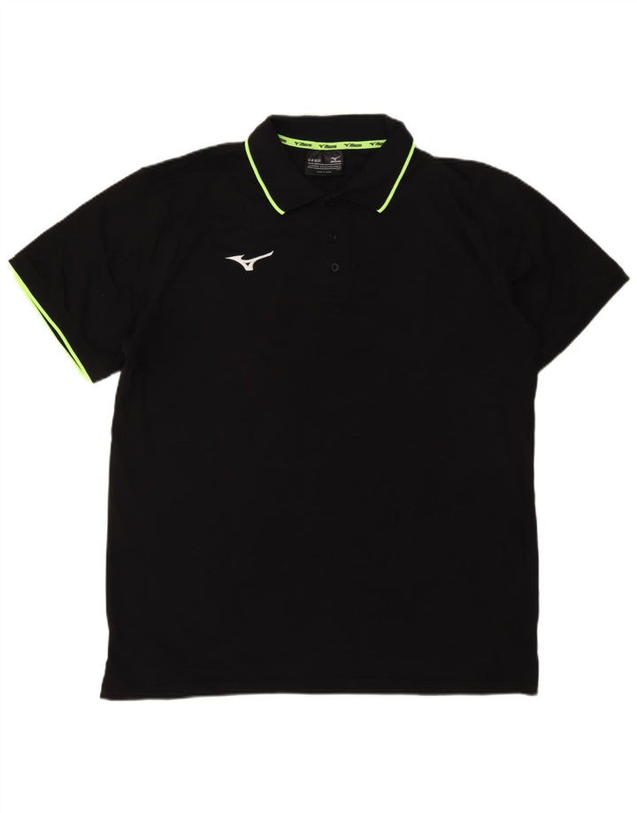 MIZUNA Mens Polo Shirt 2XL Black Cotton