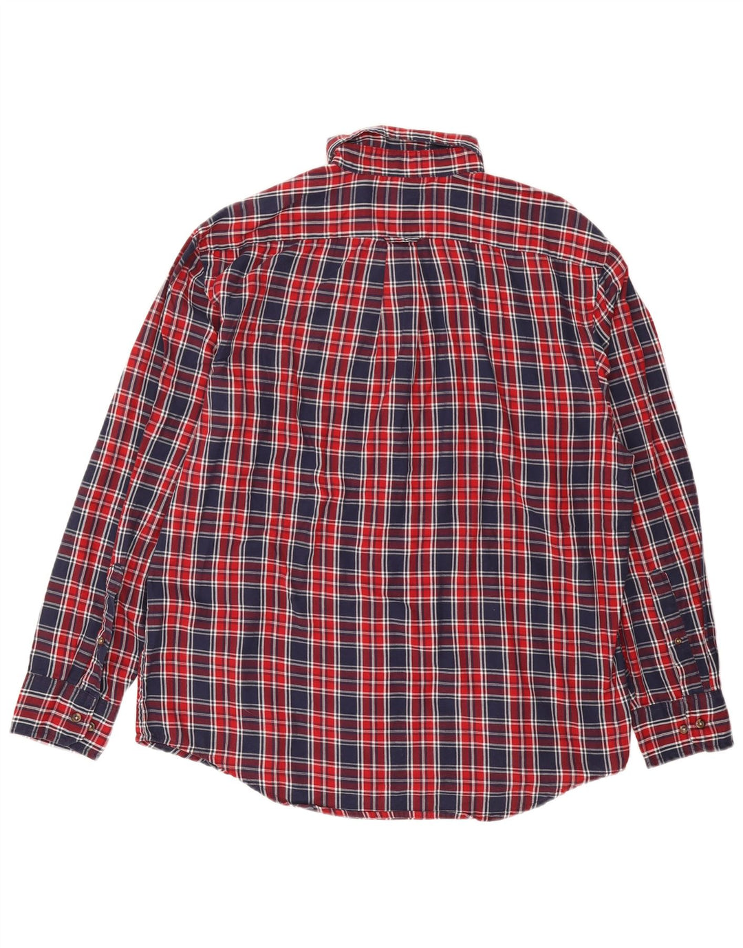 Izod Herren-Flanellhemd, groß, marineblau, kariert, Baumwolle
