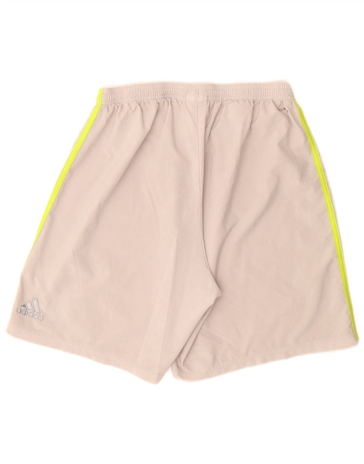 ADIDAS Herren-Sportshorts mit irischer Fußballgrafik, großes graues Polyester