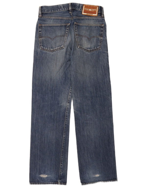 Diesel Herren Straight Jeans W30 L29 Blaue Baumwolle