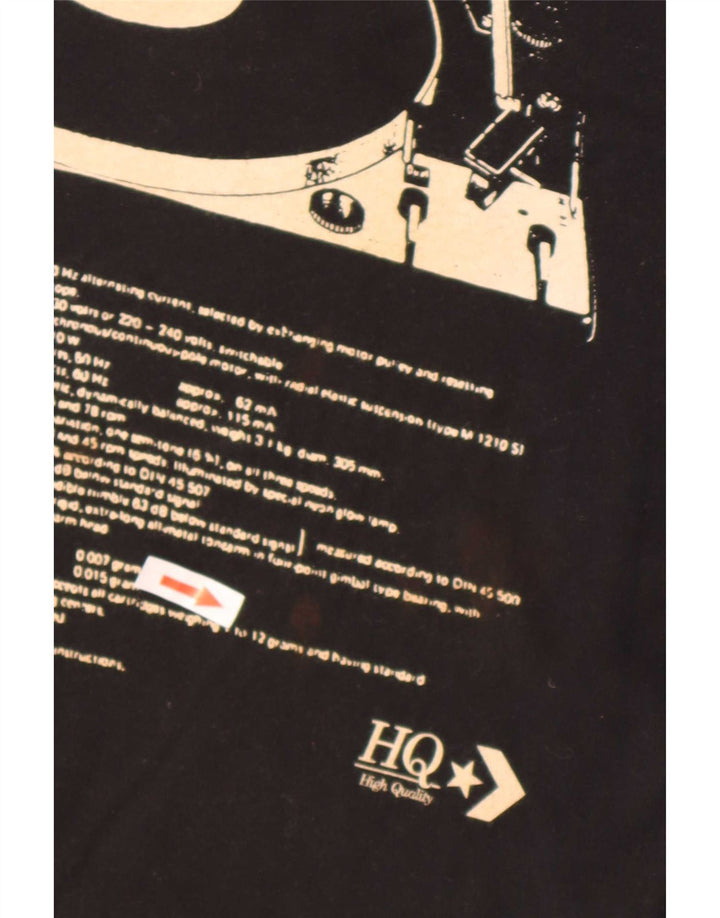Converse Herren-T-Shirt mit regulärer Grafik, mittelschwarz, Baumwolle, Musik
