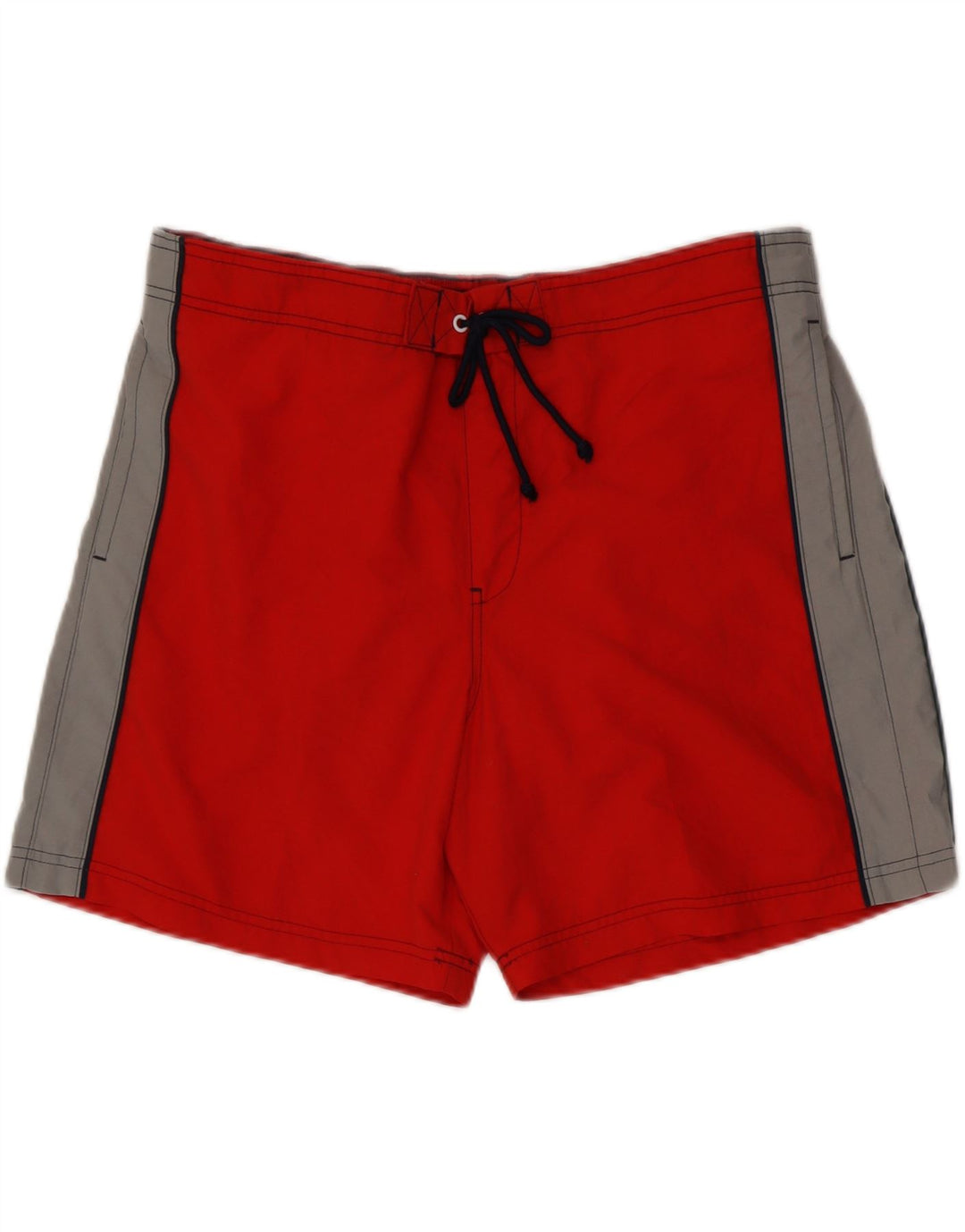 Marks & Spencer Herren-Badeshorts XL, rotes Colourblock-Polyester