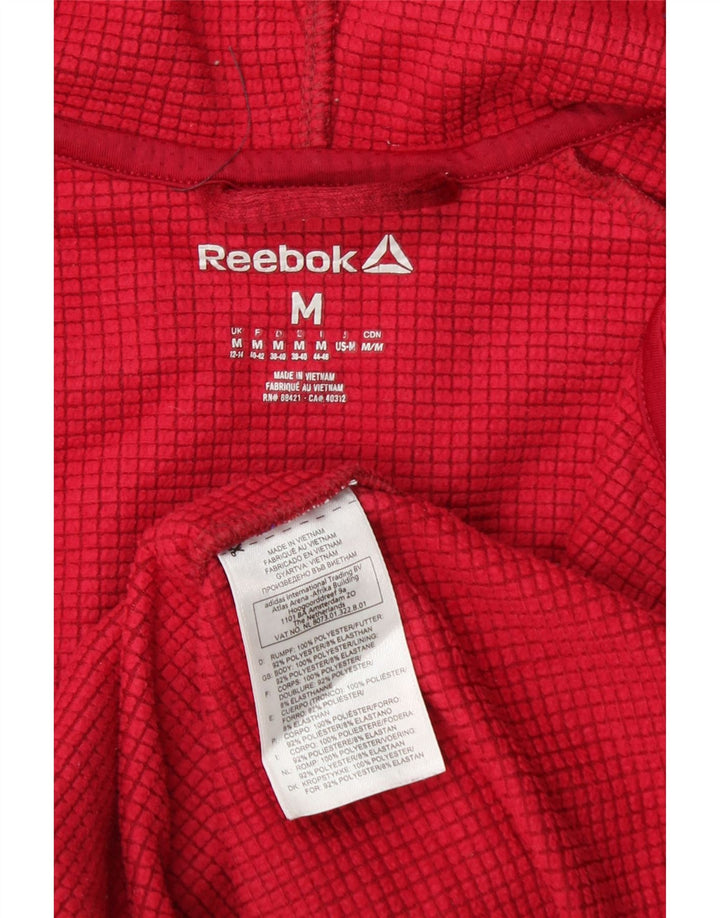 REEBOK Damen-Kapuzenpullover mit Reißverschluss, UK 12/14, mittelrot, Polyester
