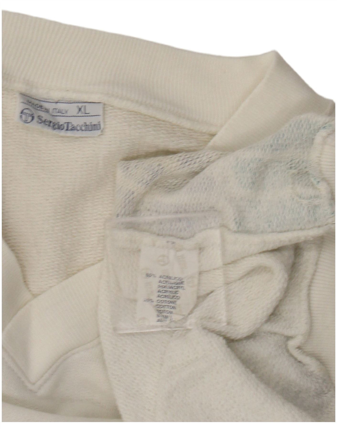 Sergio Tacchini Herren Weste Tank Top XL Weiß Acryl