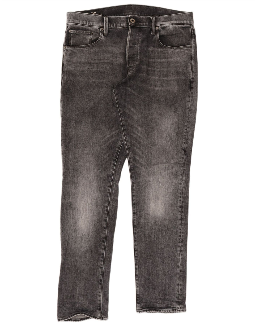 G-Star Herren Regular Tapered Jeans W34 L34 Graue Baumwolle