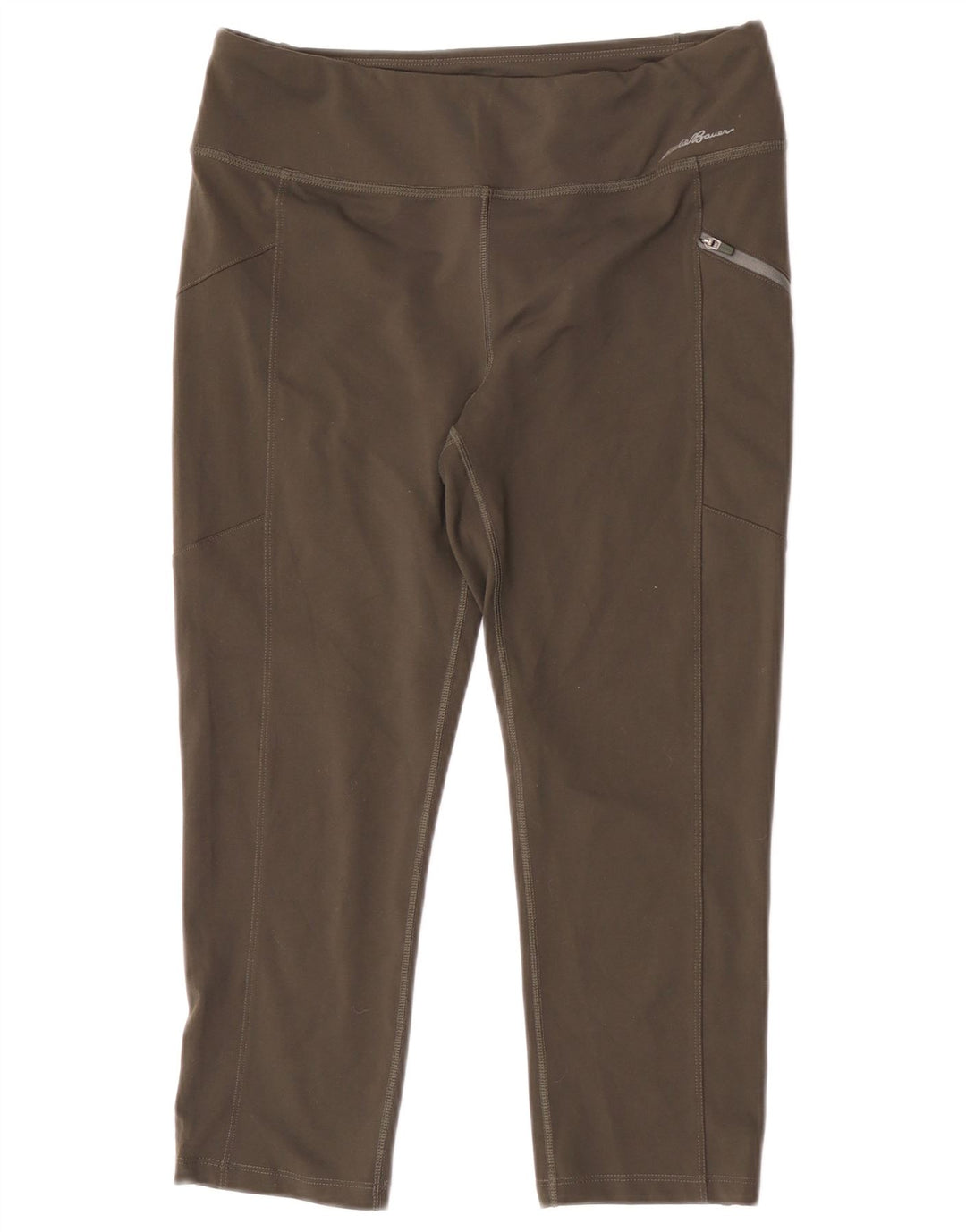 Eddie Bauer Damen Capri-Leggings UK 12 Mittelgrünes Polyester