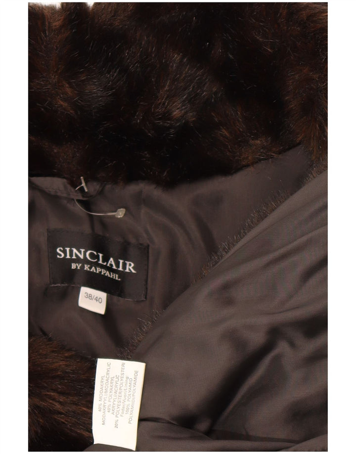 Sinclair Damen Kunstpelzmantel EU 38/40 Mittelbraun Modacryl