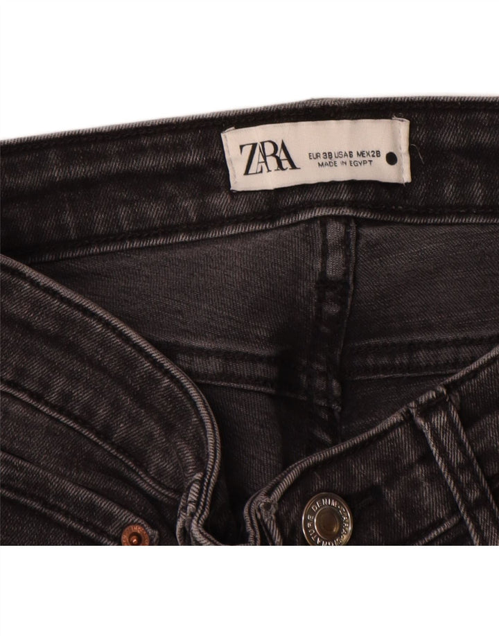 Zara Damen High Rise Straight Jeans EU 38 Small W28 L27 Grau