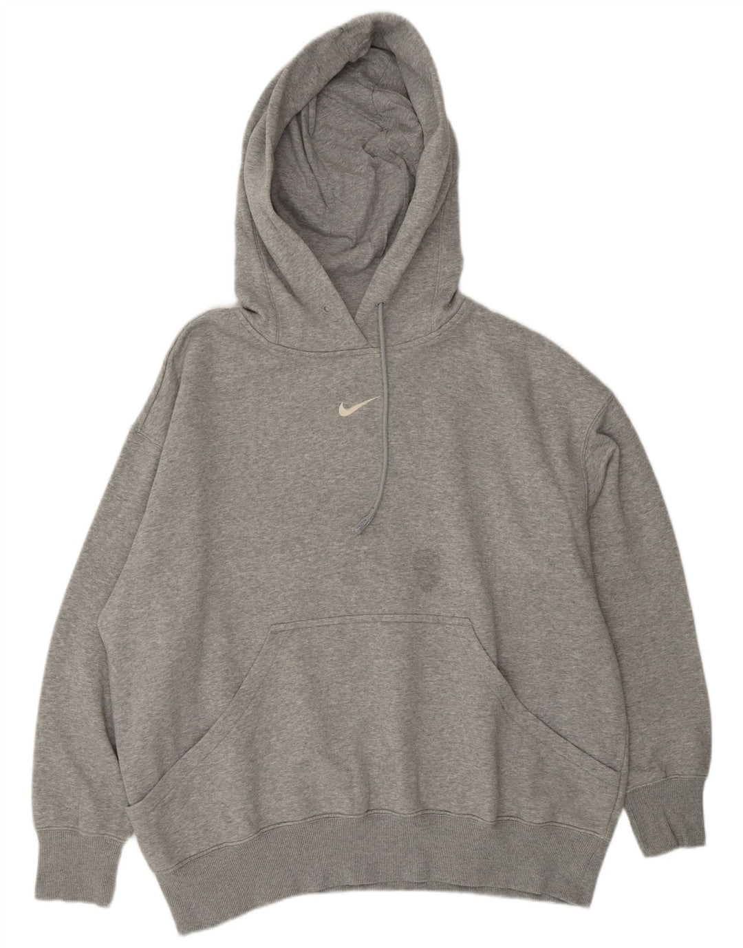 NIKE Herren-Kapuzenpullover mit lockerer Passform, mittelgraue Baumwolle