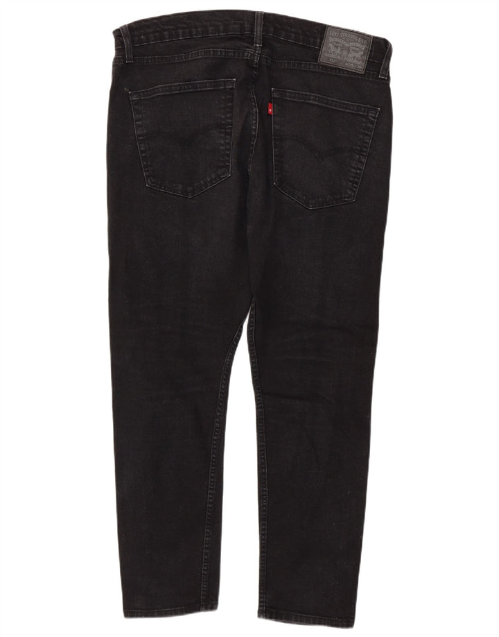 Levi's Herren 512 Slim Tapered Jeans W36 L30 Schwarze Baumwolle