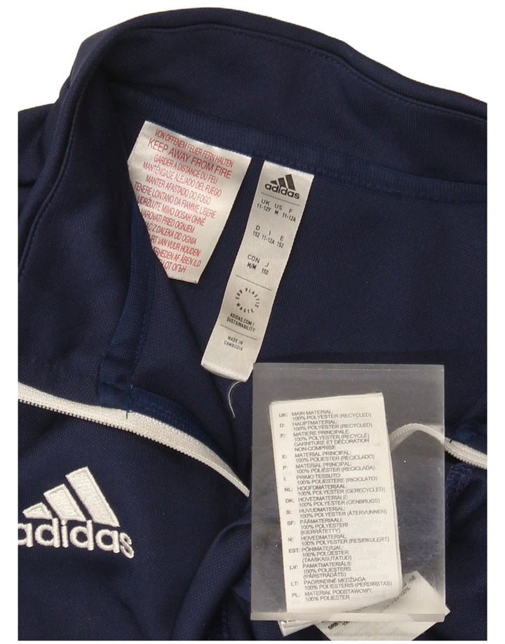 Adidas Jungen Aeroready Zip Neck Pullover Trainingsanzug Top 11-12 Jahre Marineblau