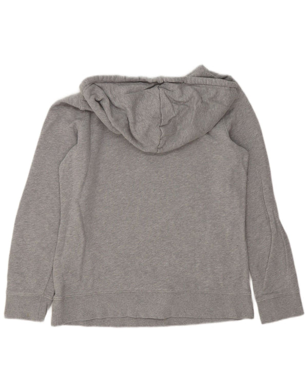 Adidas Damen Graphic Hoodie Pullover UK 12 Mittelgraue Baumwolle