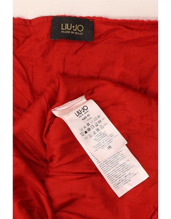 Liu Jo Häkeloberteil für Damen, 3/4-Ärmel, IT 42, Mittelrot, Acryl
