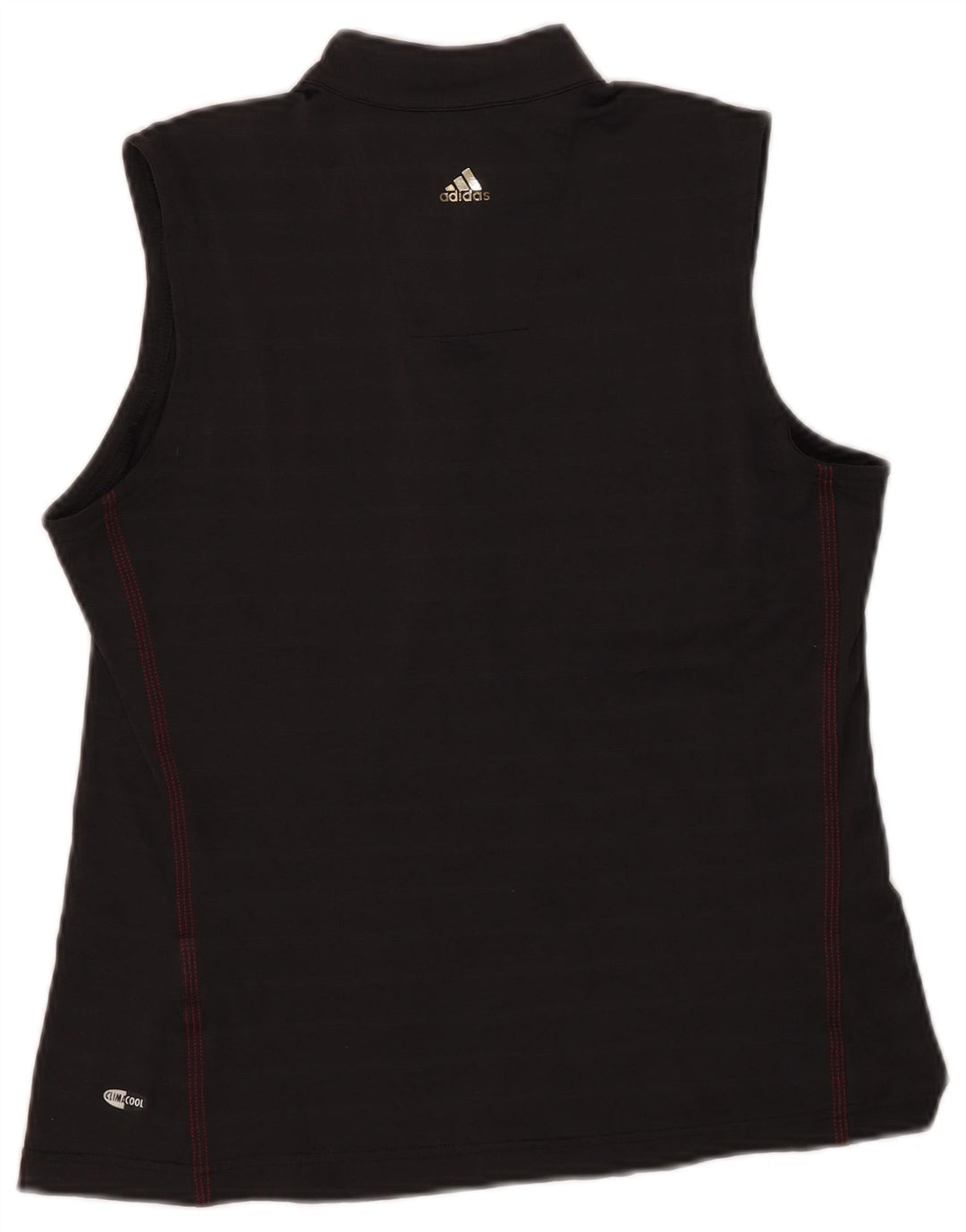 Adidas Womens Climacool Vest Top UK 12 Medium Black Striped Polyester