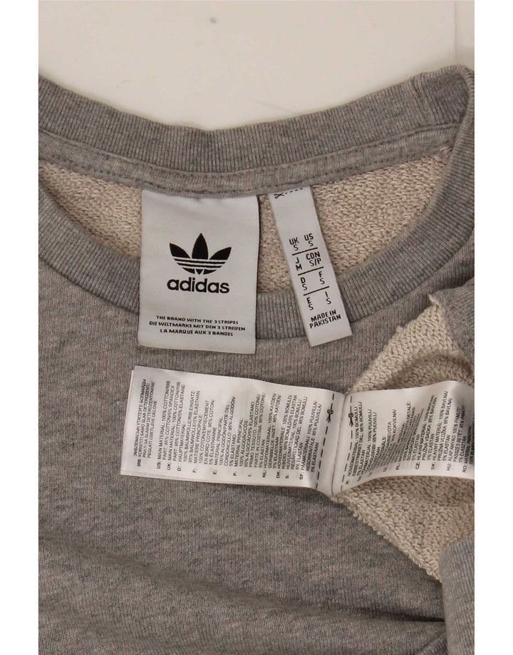 Adidas Herren Sweatshirt Pullover Small Grau Baumwolle