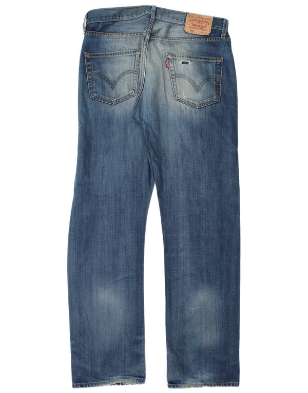 Levi's Herren 501 Straight Jeans W34 L34 Blaue Baumwolle