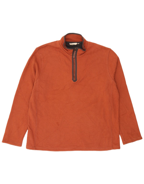 Mountain Warehouse Herren-Sweatshirt mit Reißverschluss am Hals, XL, braune Baumwolle