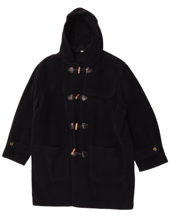 Nuovo Herren-Dufflecoat mit Kapuze IT 50, große schwarze Wolle