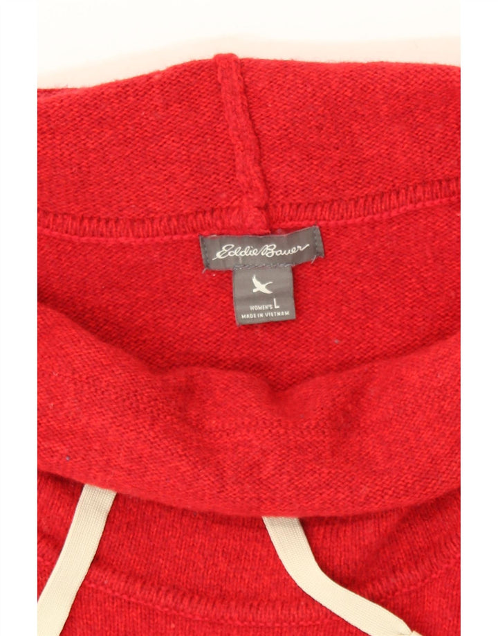 EDDIE BAUER Womens Roll Neck Jumper Sweater UK 16 Large Red Fair Isle Vintage Eddie Bauer and Second-Hand Eddie Bauer from Messina Hembry 