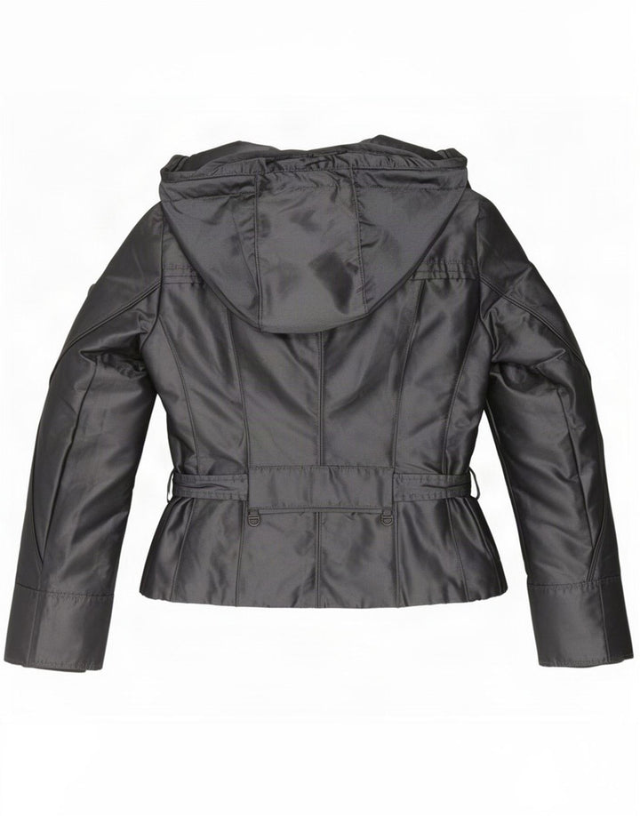 PEUTEREY Damen Windjacke mit Kapuze UK 18 XL Silber Polyester