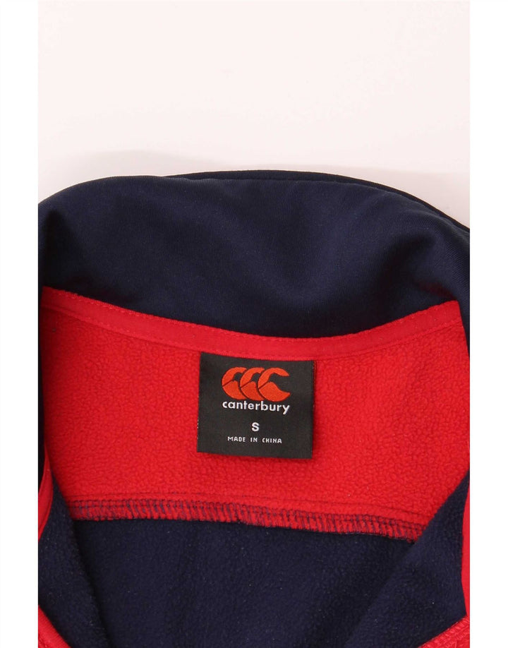 Canterbury Herren-Sweatshirt mit grafischem Reißverschluss und Rundhalsausschnitt, Größe S, Rot