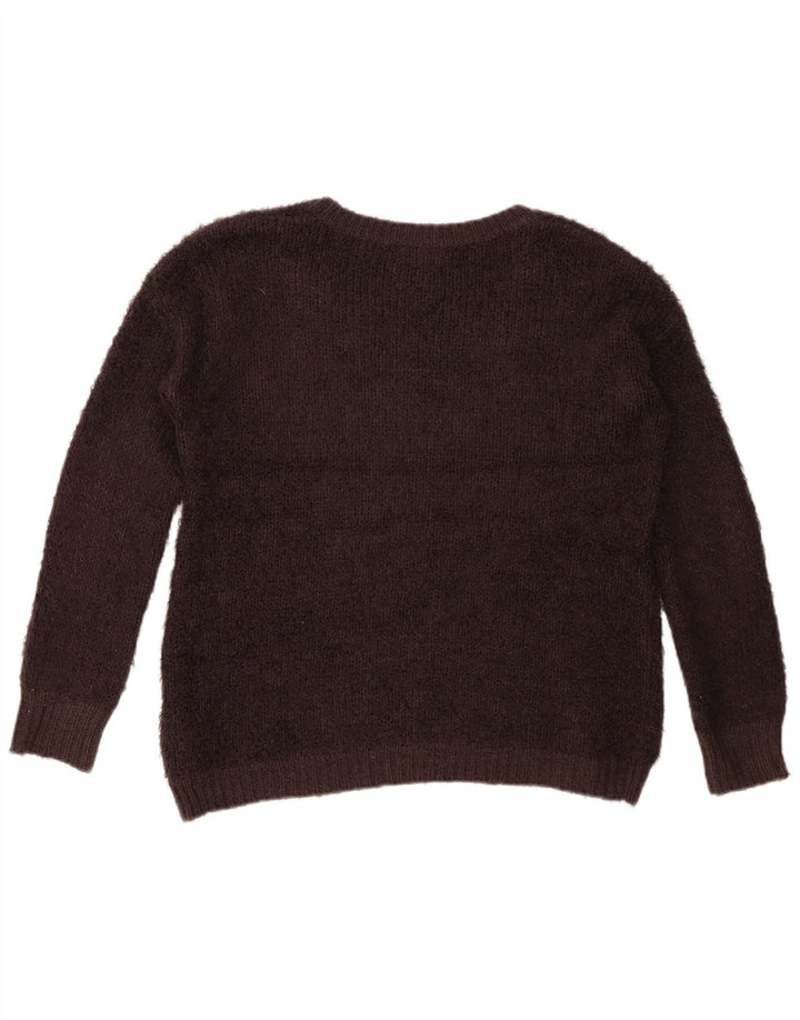 Marks & Spencer Damen-Pullover in Übergröße mit U-Boot-Ausschnitt, Gr. 10, Größe S, Braun