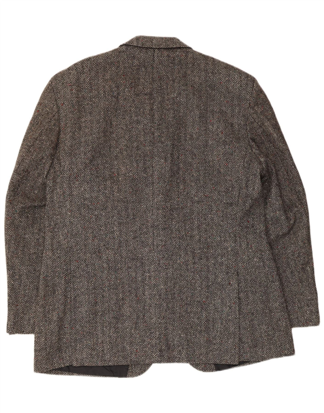 Marks & Spencer Herren-Blazer mit 2 Knöpfen, UK 38, mittelgrau, Fischgrätenmuster