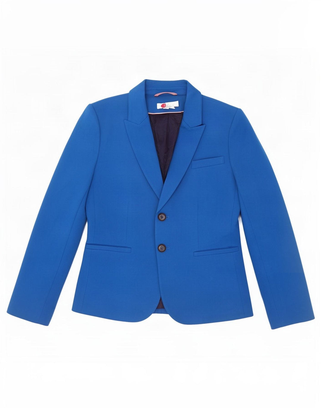 Boden Damen-Blazer mit 2 Knöpfen, UK 14, mittelblaue Viskose