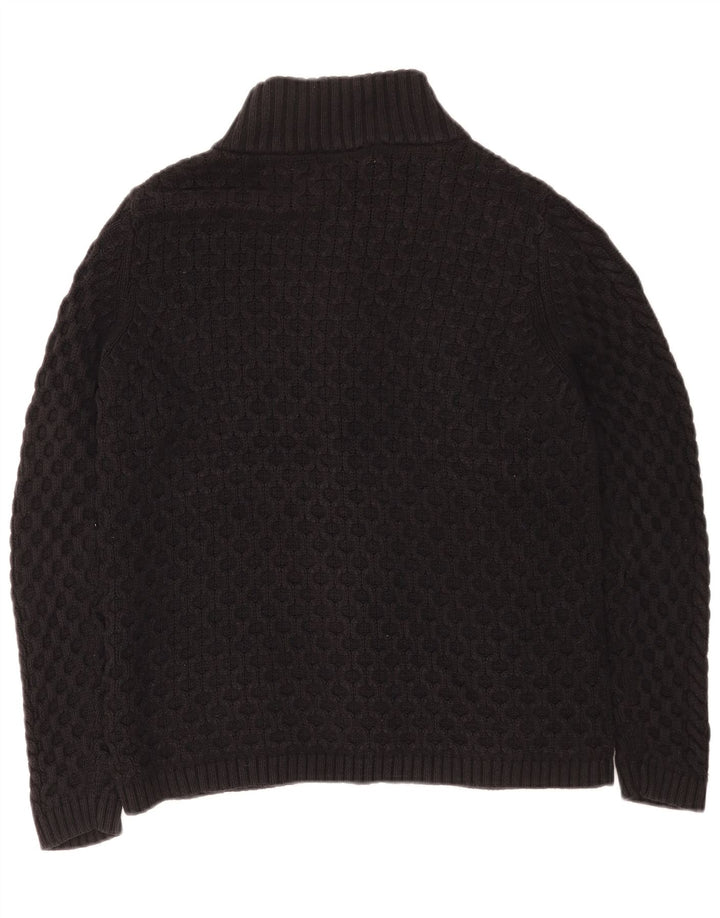 Marks & Spencer Damen-Cardigan-Pullover UK 14 Large Schwarze Baumwolle
