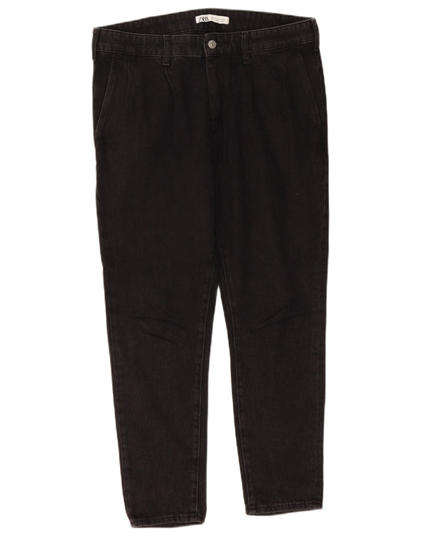 ZARA Mens Slim Jeans EU 42 Large W32 L27 Black Cotton