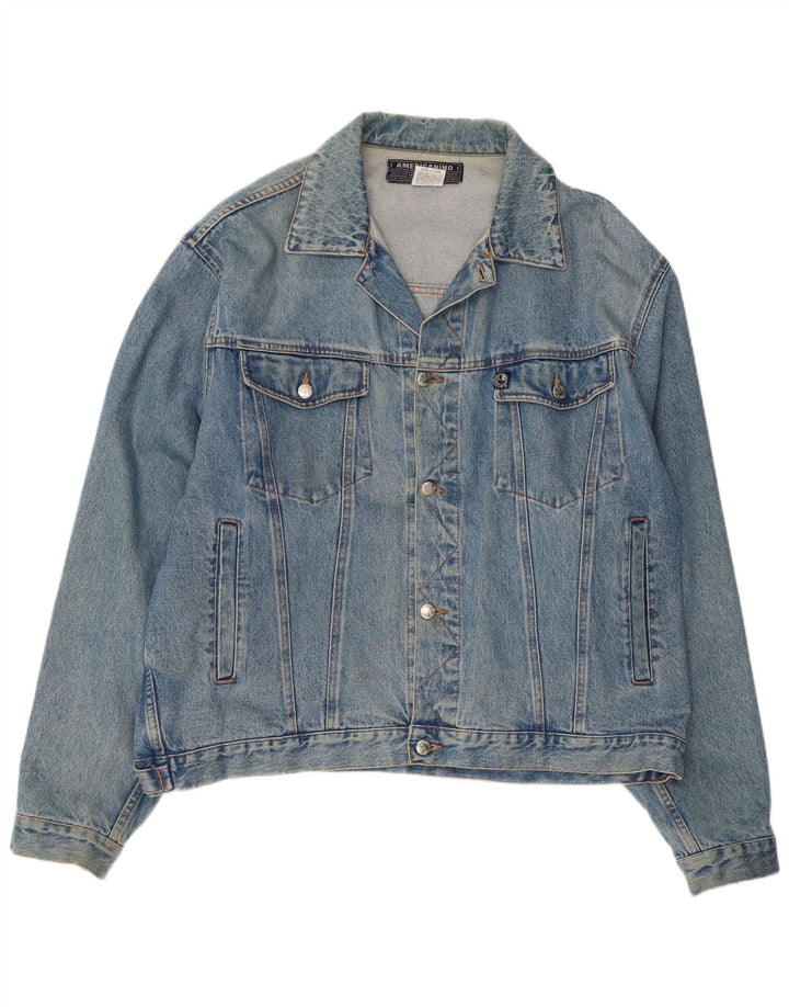 Americanino Herren Jeansjacke UK 44 2XL Blaue Baumwolle
