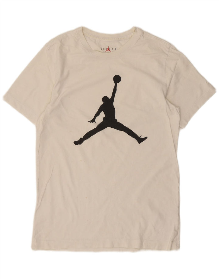 Jordan Herren-T-Shirt mit Grafik, Größe S, weiße Baumwolle