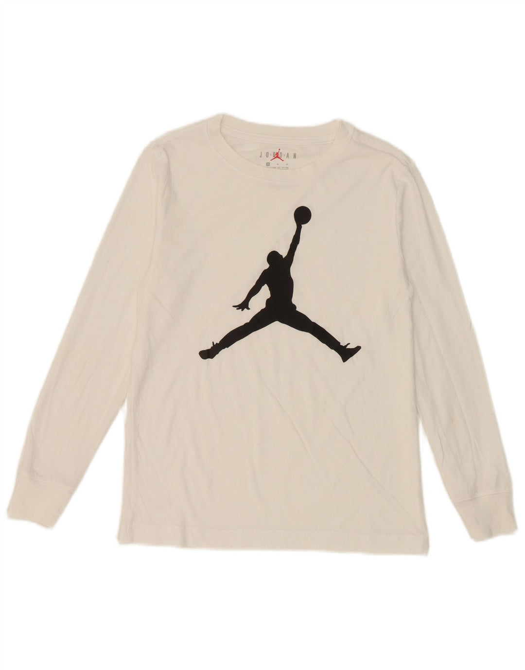 Jordan Boys Graphic Top Langarm 10–11 Jahre mittelweiße Baumwolle