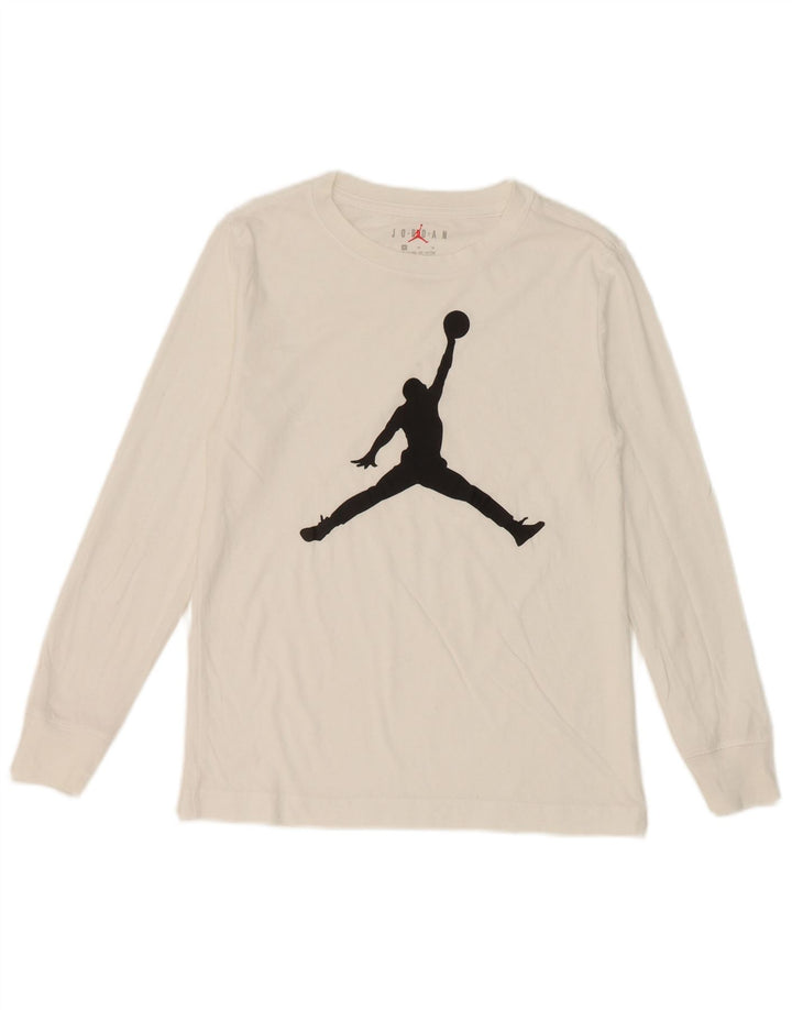 Jordan Boys Graphic Top Langarm 10–11 Jahre mittelweiße Baumwolle