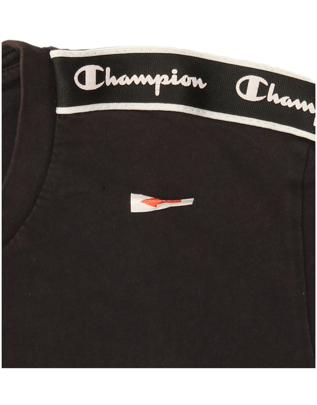 Champion Herren-T-Shirt mit Grafik, Größe S, schwarze Baumwolle