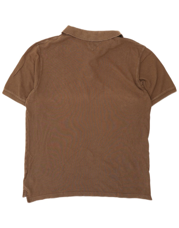 Tommy Hilfiger Herren Slim Fit Poloshirt 2XL Braun Baumwolle