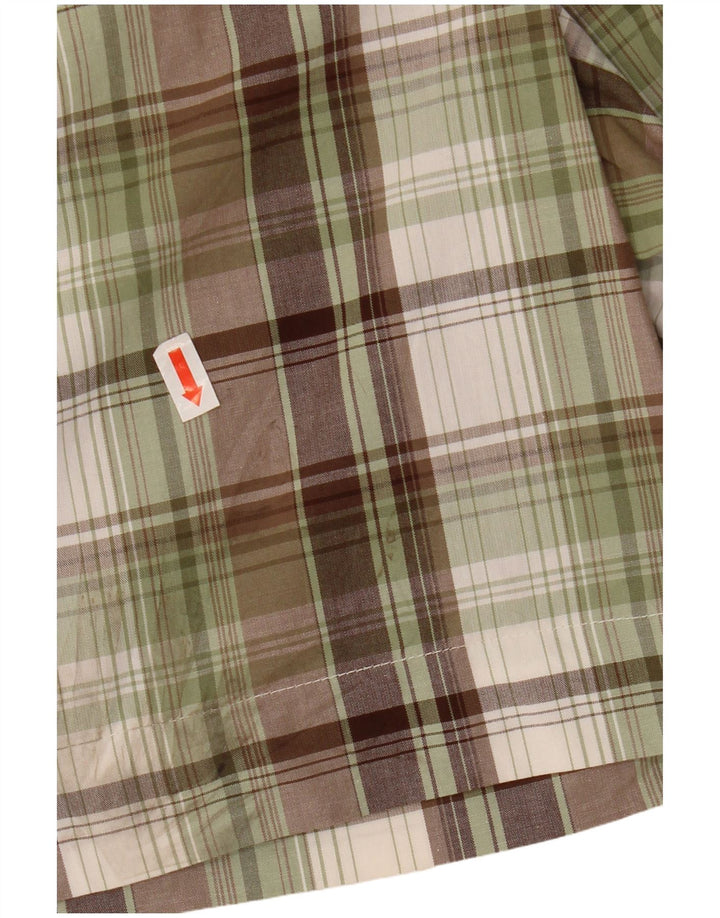 IZOD Damen Chino-Shorts US 8 Medium W32 Khaki Check Baumwolle