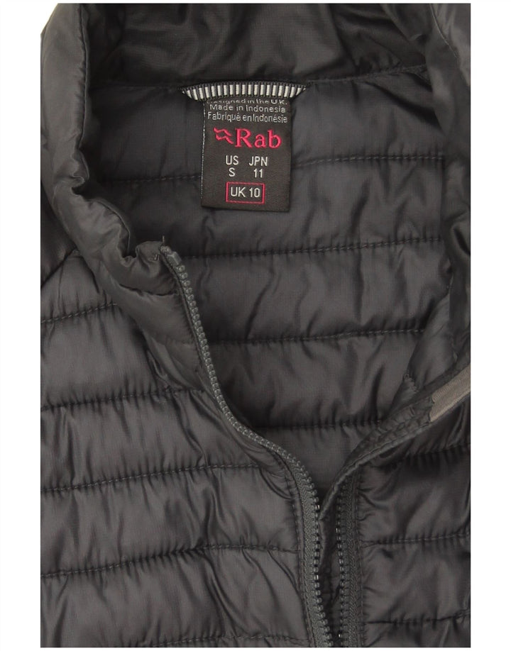 Rab Damen Übergroße wattierte Jacke UK 10 Small Grau Polyamid